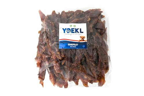 YOEKL Hühnerfilet | Hundesnacks | Hundeleckerlis | Getrocknete Hundesnacks | Hochwertige Kauknochen für Ihren Hund | Gesunde und Leckere Belohnung für tägliches Training (900 gr, Ente) von YOEKL