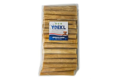 YOEKL Gepresste Kaustangen 13 cm | 50 Stück | Hundesnacks | Hundeleckerlis | Langanhaltender Kauspaß für Hunde | Getrocknete Hundesnacks | Kauknochen aus Hochwertigen Zutaten | Ideale Belohnung von YOEKL