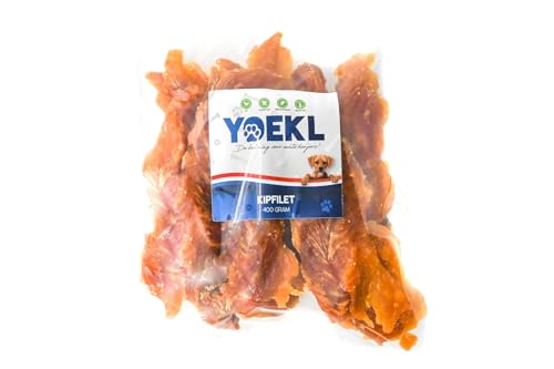 YOEKL Hühnerfilet | Hundesnacks | Hundeleckerlis | Getrocknete Hundesnacks | Hochwertige Kauknochen für Ihren Hund | 400 Gramm Packung | Gesunde und Leckere Belohnung für tägliches Training von YOEKL