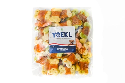 YOEKL Hühnerkekse | Hundesnacks | Hundeleckerlis | Getrocknete Hundesnacks | Hochwertige Kauknochen | 400 Gramm Packung | Gesunde und Schmackhafte Belohnung für Hunde Aller Altersgruppen von YOEKL