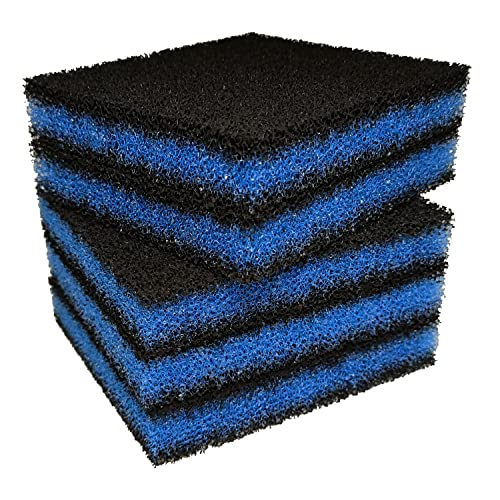 YOEXON 5 Stück Fischtank Filter Baumwolle, Biologische Baumwolle Filtermedien Pad (10,9 cm × 10,93 cm × 0,78 Zoll) von YOEXON