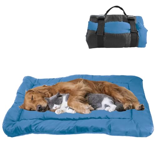 YOFANG Outdoor-Reise-Hundebett, wasserdicht, rutschfest, leicht tragbar, aufrollbar, für Camping, maschinenwaschbar, Ripstop-1600D-Nylongewebe, Hundebox-Pad, strapazierfähiges Bett für Auto, Sofa und von YOFANG