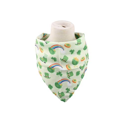 YOGOTEU Haustier-Halsbänder, Haustier-Halstuch für Katzen, Hunde, StPatricks, Party, Requisiten, Haustier-Halstuch, Dreieck-Handtuch, Festival-Dekoration, Halsband, 45 x 68 cm von YOGOTEU