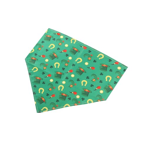 YOGOTEU Haustier-Halsbänder, Haustier-Halstuch für Katzen, Hunde, StPatricks, Party, Requisiten, Haustier-Halstuch, Dreieck-Handtuch, Festival-Dekoration, Halsband, 45 x 68 cm von YOGOTEU