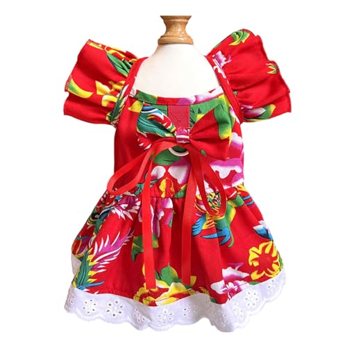 YOGOTEU Kleid, Frühlings-Hunderock mit Blumen-/Gitterdruck, Outdoor, Reisen, Spazierengehen, Hunde, Katzen, atmungsaktiv, leicht, Größe XL YOGOTEU Kleid, Frühlings-Hunderock mit Blumen-/Gitterdruck, Outdoor, Reisen, Spazierengehen, Hunde, Katzen, atmungsaktiv, leicht, Größe XL von YOGOTEU