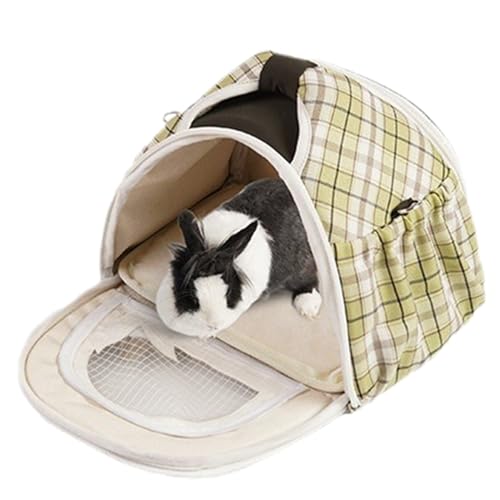 YOGOTEU Taschen, Haustier-Tragetasche, abnehmbares Pad, praktische Tasche, Hamster-Tragetasche, Reisen, Outdoor, Reisen, Hamster, Tragetasche, 24 x 17 x 19 cm, Armeegrün von YOGOTEU