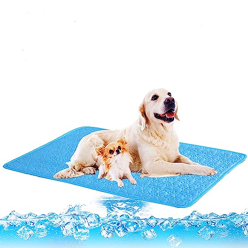 YOGURTCK Kühlmatte für Hunde, weich, maschinenwaschbar, bequeme Seide für Hunde und Katzen, kühlendes Kissen, hält kühl und bequem, Sommer-Haustierbedarf (M-60 x 50 cm) von YOGURTCK