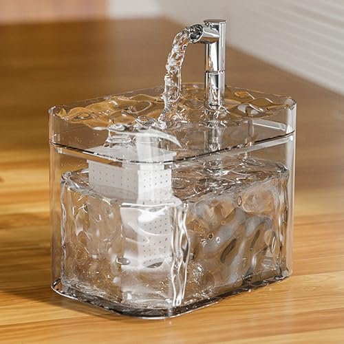 YOHFRFGX Doggocomfy Pet Water Fountain, 2024 New Automatic Circulating Water Fountain for Pets, Cats and Dogs Water Dispenser, Automatic Pet Water Fountain 1000ml Capacity (Transparent) von YOHFRFGX