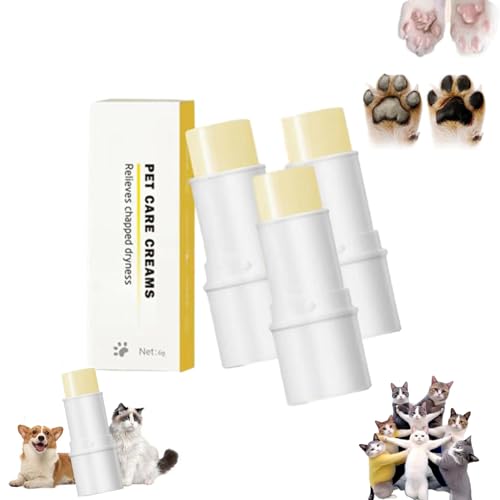 YOHFRFGX Njula Paw Care Stick, Paw Ointment Stick, Njula Paw Care Balm, Pet Care Cream Njula Paw, Moisturizer for Dry Paw Pads, Cuddlesmeow Pet Care Creams for Dry Skin (3pcs) von YOHFRFGX