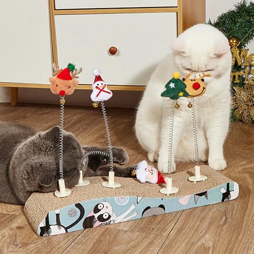 YOOLEETC 5 x Weihnachts-Katzenspielzeug, Katzenstab-Spielzeug, Katzenkratz-Spielzeug, Katzenkratzer, Plug-ins und Katzenspaß, lustiges Spielzeug für Katzen, Kätzchen, Welpen. von YOOLEETC