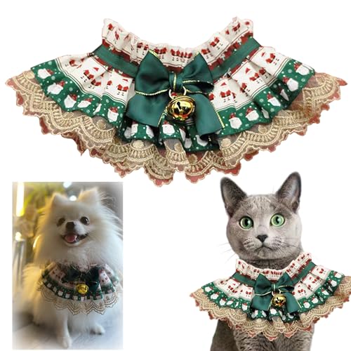 YOOLEETC Haustier Weihnachten Hund Katze Schal | Weihnachten Hund Katze Hals | Weihnachten Hund Katze Halsband | Weihnachten Katze Hund Speichel Handtuch & Haustier Dress-Up Zubehör und von YOOLEETC