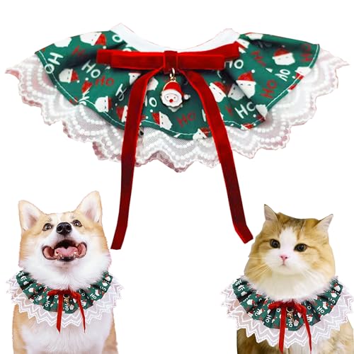 YOOLEETC Haustier Weihnachten Hund Katze Schal | Weihnachten Hund Katze Hals | Weihnachten Hund Katze Halsband | Weihnachten Katze Hund Speichel Handtuch & Haustier Dress-Up Zubehör und von YOOLEETC