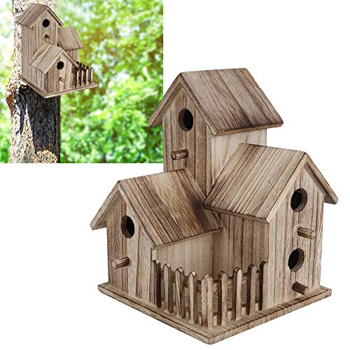 Vogelhaus, Holz Vogel Nistkasten Vogelhaus Neuheit Hängende Nest Box Haus für Vögel, Vogelhotel Hütte Haustierbedarf Dekoration für Garten Outdoor Baum oder Balkon von YOPOTIKA