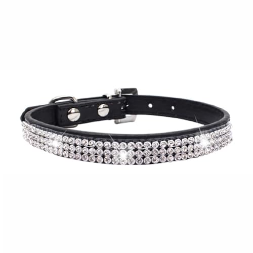 Hundehalsband für mittelgroße Hunde, schickes Hundehalsband mit Strasssteinen, glitzernde Kristalle, für Mädchen, Welpen, Halsbänder für XXS, XS, kleine und mittelgroße Rassen, Größe M von YOUALSO