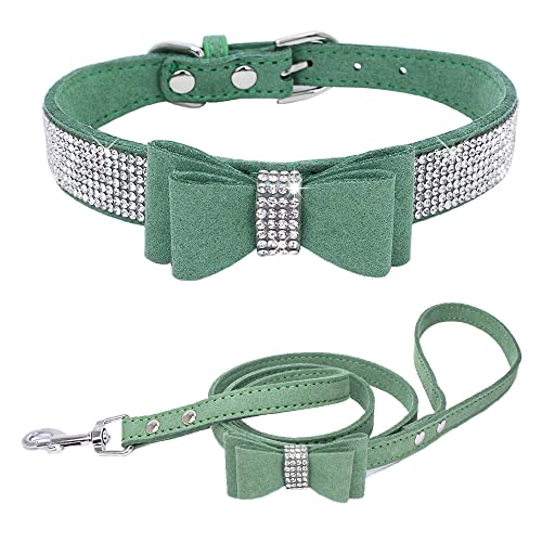 Hundehalsband mit Strassschleife, Knoten, Kristall, Diamant, bunt, glitzernd, für Mädchen, Katzen, XS, S, M, L von YOUALSO