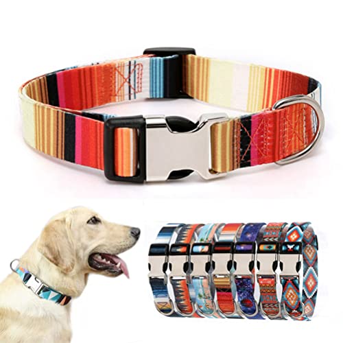 Weiches, langlebiges Hundehalsband mit Metallschnalle, Schnellverschluss, Welpenhalsbänder, verstellbar für kleine, mittelgroße und große Haustiere, Hunde und Kätzchen, Katzen, Orange, XL von YOUALSO