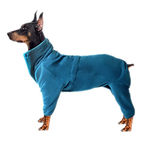 Hunde Warm Hoodies Mantel Kleidung Pullover Haustier T-Shirt Hund Hoodie Jacke Sweater Fleece gefüttert Warme Hundejacke Hundemantel,Grün,L von YOUCAI