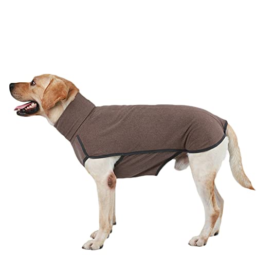 Hundemantel Winter Große Hunde Weste Warm Winddicht Hundejacke Haustier Bekleidung Bademantel Weste Jacke Hundepullover,Kaffee,3XL von YOUCAI