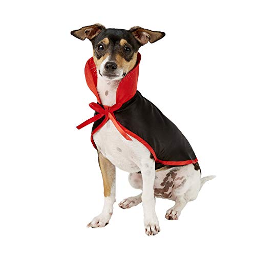 YOUCAI Haustier Halloween Kostüm Vampir Kap Zauberer Hut Hunde Katzen Kostüm Cosplay Party Haustier Kleidung Geeignet für Katze Hund Schwarz Halloween Weihnachten Party,Schwarz und Rot,M von YOUCAI