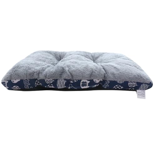 YOUCAI Hundebett Mittelgroße Kleine Hunde, Hundekissen Waschbar Katzenbett mit Rutschfester Unterseite, Flauschige Weiche und Warme Hundedecke Hundematte Haustierbett Hundematratze,Blau,58x40cm von YOUCAI