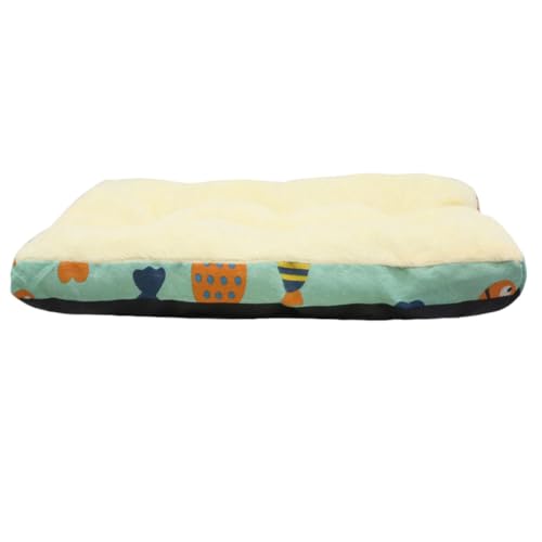 YOUCAI Hundebett Mittelgroße Kleine Hunde, Hundekissen Waschbar Katzenbett mit Rutschfester Unterseite, Flauschige Weiche und Warme Hundedecke Hundematte Haustierbett Hundematratze,Grün,78x55cm von YOUCAI