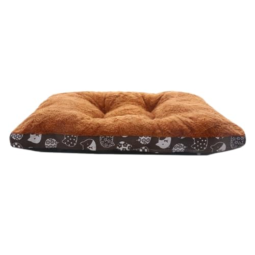 YOUCAI Hundebett Mittelgroße Kleine Hunde, Hundekissen Waschbar Katzenbett mit Rutschfester Unterseite, Flauschige Weiche und Warme Hundedecke Hundematte Haustierbett Hundematratze,Kaffee,35x30cm von YOUCAI