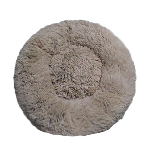 YOUCAI Hundebett Rund Hundekissen Hundesofa Katzenbett Fauschig Kuscheliges Plüsch Haustierbett Hundekissen Waschbar Katzenbett für Kleine, Mittelgroße Große Haustiere,C-Braun,40cm von YOUCAI