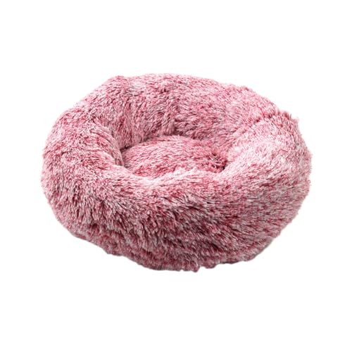 YOUCAI Hundebett Rund Hundekissen Hundesofa Katzenbett Fauschig Kuscheliges Plüsch Haustierbett Hundekissen Waschbar Katzenbett für Kleine, Mittelgroße Große Haustiere,C-Rosa,100cm von YOUCAI