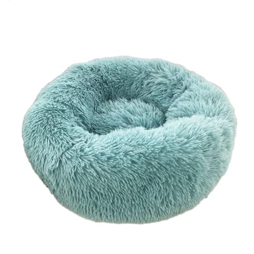 YOUCAI Hundebett Rund Hundekissen Hundesofa Katzenbett Fauschig Kuscheliges Plüsch Haustierbett Hundekissen Waschbar Katzenbett für Kleine, Mittelgroße Große Haustiere,Grün2,40cm von YOUCAI