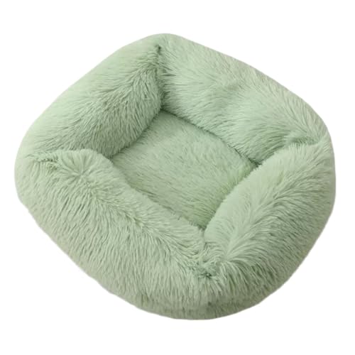 YOUCAI Hundebett | kuschelig Schlafplatz Weiche Langer Plüsch, Hundematte Hundekissen Hundesofa Anti-Angst-Hundebett für große, mittelgroße und kleine Hunde,Grün2,S:55x45x20cm von YOUCAI