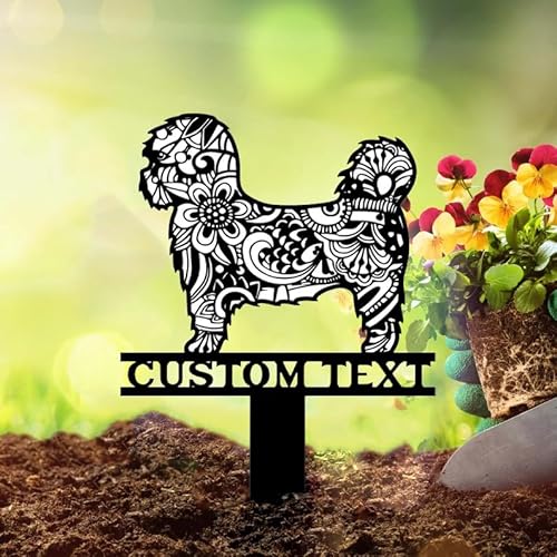 YOUGANG Personalisierbare Haustier-Gedenktafel für Garten, wetterfest, Acryl, Grabmarker für Dackel, Schnauzer usw., Gedenktafel für Haustiere (Stil K) von YOUGANG