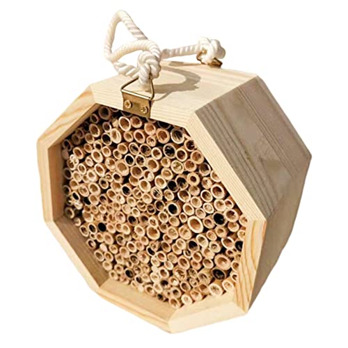 YOUGE Mason Bee House – handgefertigter natürlicher Bambus-Bienenstock für Vorspeisen – zieht friedliche Bienenbestäuber an, um die Produktivität Ihres Gartens zu verbessern von YOUGE