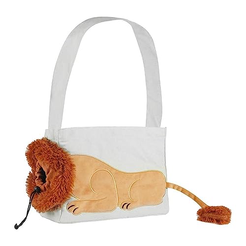 Cat-in-bag Komfort-Tragetasche für Welpen, Tragetasche, atmungsaktiv, Schultertrage, Cartoon-Löwe, Schultertasche von YOUNAFEN