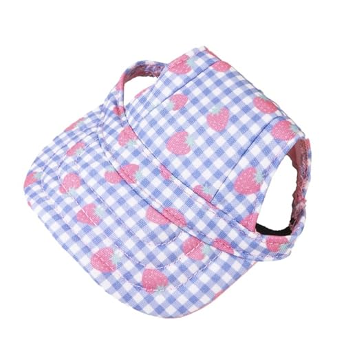 Puppy Sunbonnet Supplies Baseballmütze mit Ohrloch-Riemen, Outdoor-Hut, Kragen, Outdoor-Sonnenhaube, Baseballmütze von YOUNAFEN