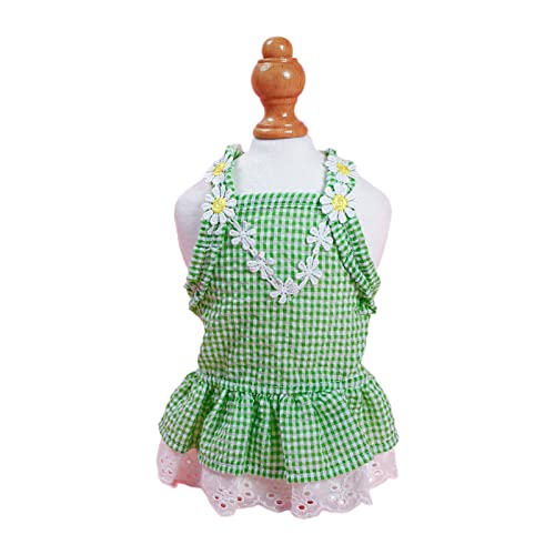 YOUNAFEN Mädchen Hundekleidung Kostüm Bekleidung Floral Kleid Spitze Prinzessin Kleid für Welpen Hund und Katzen von YOUNAFEN