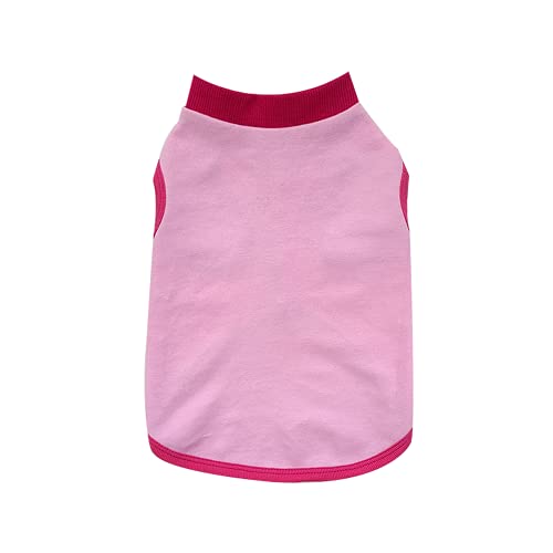 Youthdog Hunde-Shirts, dehnbar, Baumwolle, Tank-Top, Welpen, atmungsaktiv, ärmellos, Hundekleidung für kleine, mittelgroße und große Hunde (Pink, X-Large) von YOUTHDOG