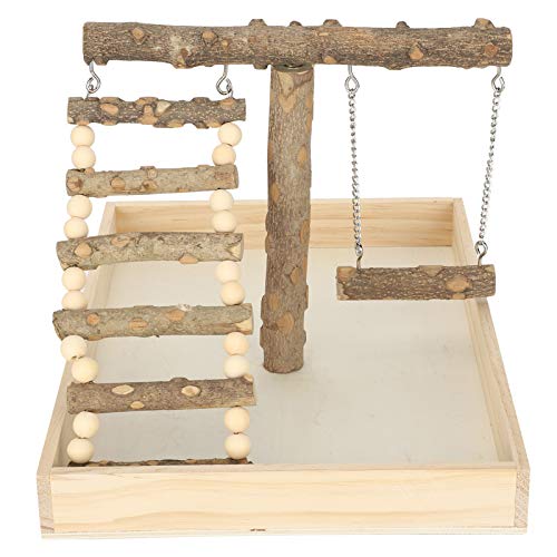 0 Wood Bird Barschständer Parrot Playing Standing Rack Barsch Gym Stand Training mit großer Basis von YOUTHINK