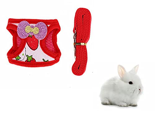 Hamsterleine, Bunny Kitten Harness Animal Leash Set Komfortable Brustgurt Traktionsweste für Kaninchen Hamster Meerschweinchen von YOUTHINK