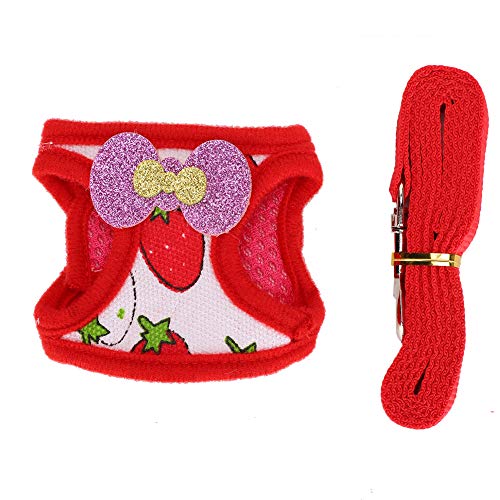 YOUTHINK Bunny Geschirr, Bunny Kitten Harness Animal Leash Harness Set Komfortable Brustgurt Traktionsweste für Kaninchen Hamster Meerschweinchen Hamster von YOUTHINK