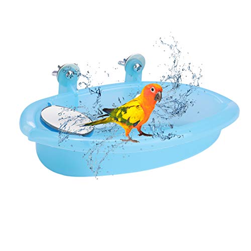 Vogel Badewanne Sch¨¹ssel Vogel Feeder Vogelbad S¨¹?e Haustier Papagei Badewanne Vogel Badekiste Mit Spiegel Papageienk?fig Zubeh?r f¨¹r Papagei Sittich Nymphensittich Kanarien Wellensittich von YOUTHINK