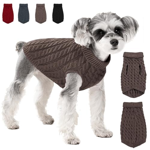 YOUYIKE Warme Haustier Jacke, Welpen Jacken Warm, Hundejacke Wasserdicht, Haustier Kleidung Winterjacke Hunde Mantel für Kleine Mittlere (Khaki, L) von YOUYIKE