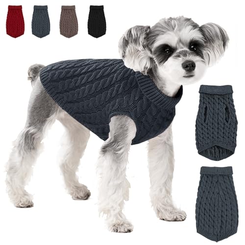 YOUYIKE Warme Haustier Jacke, Welpen Jacken Warm, Hundejacke Wasserdicht, Haustier Kleidung Winterjacke Hunde Mantel für Kleine Mittlere (grau, S) von YOUYIKE