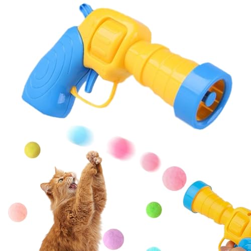 YOYEAH Katzenspielzeug Bälle Set - 100 Stück Interaktive Katzenspielzeug Bälle Launch-Training und Geräuschloser Katzen Ball für Katzen Indoor, Kätzchenspielzeug Balle. von YOYEAH