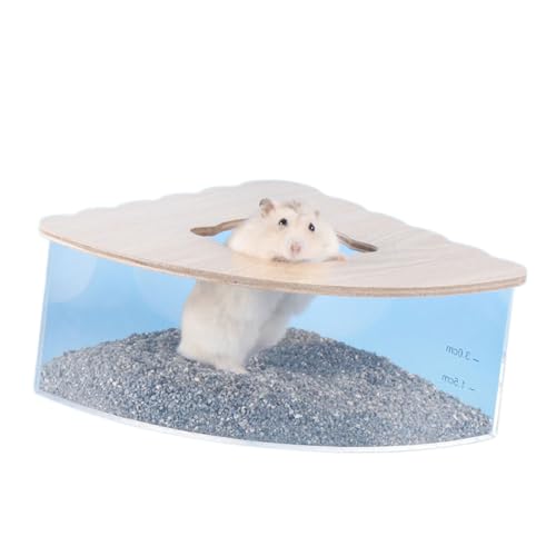 YPBEW Hamster-Sandbad-Behälter, kleines Haustier, Sandbad, Dusche, transparenter Sandbadkasten, Rennmäuse, Lebensraum Dekorationen von YPBEW