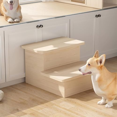 Haustiertreppe, Hundetreppe Aus Holz Für Kleine Hunde Und Katzen, Multifunktionale, Mehrstufige, rutschfeste Hunderampe Für Haustiere Im Innenbereich,A,S von YPDOPORA