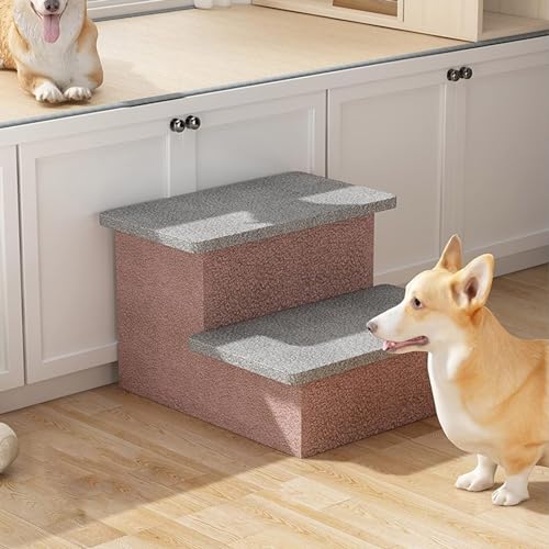 Haustiertreppe, Hundetreppe Aus Holz Für Kleine Hunde Und Katzen, Multifunktionale, Mehrstufige, rutschfeste Hunderampe Für Haustiere Im Innenbereich,B,S von YPDOPORA