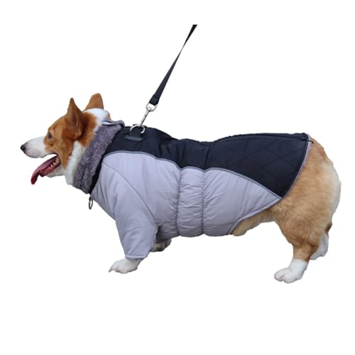 Hunde-Wintermantel, Wasserdicht, Warme Fleece-Futterjacke Für Kleine Hunde, Winterjacke, Weste, Warme Mäntel, Reflektierende Winddichte Bekleidung Mit D-Ring, Hundekleidung Für Kaltes Wetter,A,L von YPDOPORA