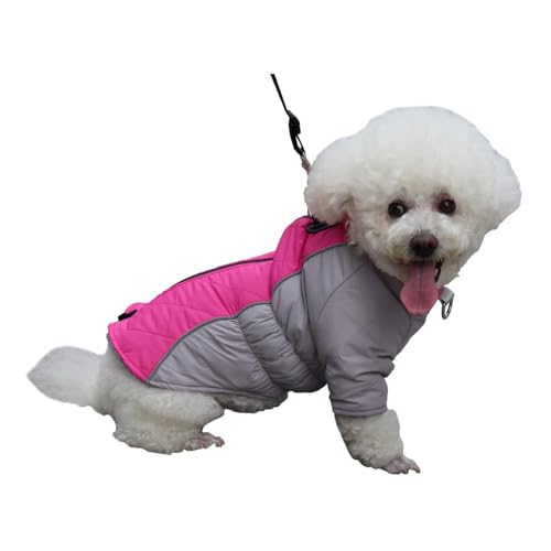 Hunde-Wintermantel, Wasserdicht, Warme Fleece-Futterjacke Für Kleine Hunde, Winterjacke, Weste, Warme Mäntel, Reflektierende Winddichte Bekleidung Mit D-Ring, Hundekleidung Für Kaltes Wetter,B,XXL von YPDOPORA