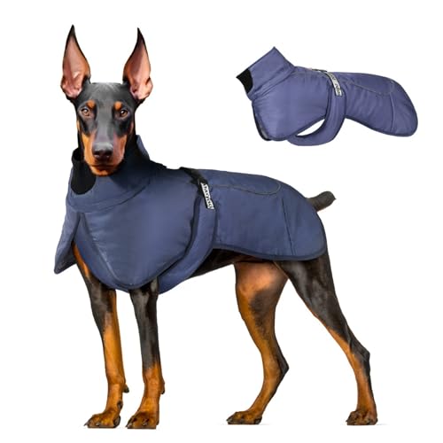 Hunde-Wintermantel, wasserdichte, Warme Hunde-Winterjacke Für Mittelgroße Und Große Hunde, Reflektierende Hundemäntel Für Kaltes Wetter, Winddichte Haustierbekleidung,C,6XL von YPDOPORA