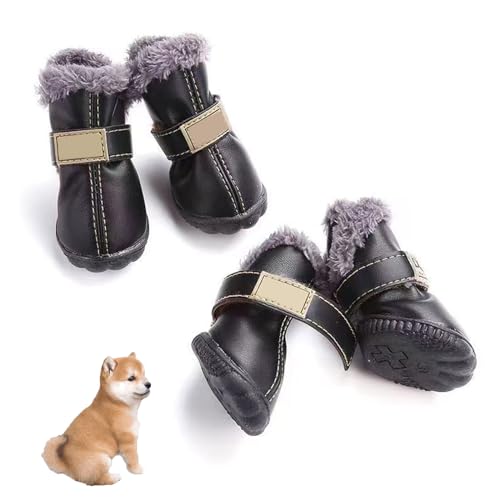 Hundeschuhe Für Den Winter, Hundeschuhe Mit Rutschfester Sohle, Hundepfotenschutz Für Winter-Schneewanderschuhe, Warme wasserdichte Hundeschuhe Für Den Außenbereich,E,XXL von YPDOPORA